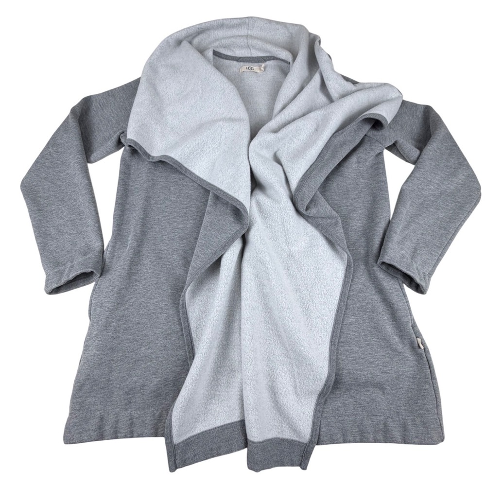 UGG Janni Fleece Blanket Lounge Cardigan Gray Women's size M